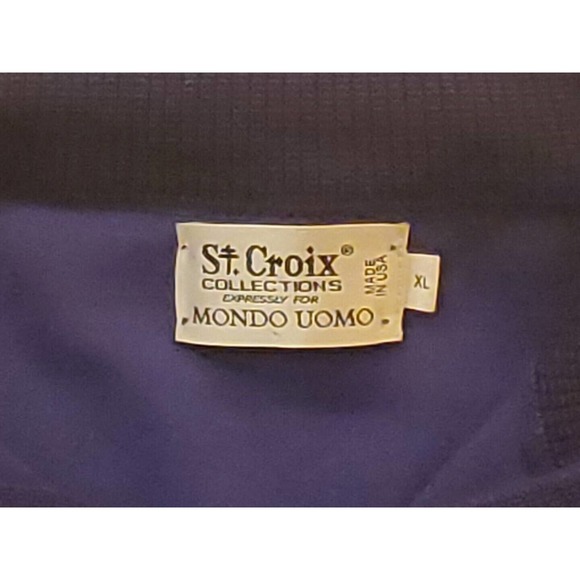 St. Croix Collections For Mondo Uomo 1/4 Zip Sweater XL Purple Linen Blend USA - Picture 4 of 7